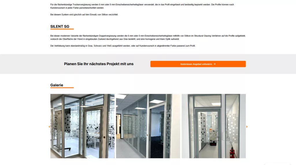 MCA Raumsysteme – Galerie Silent 100