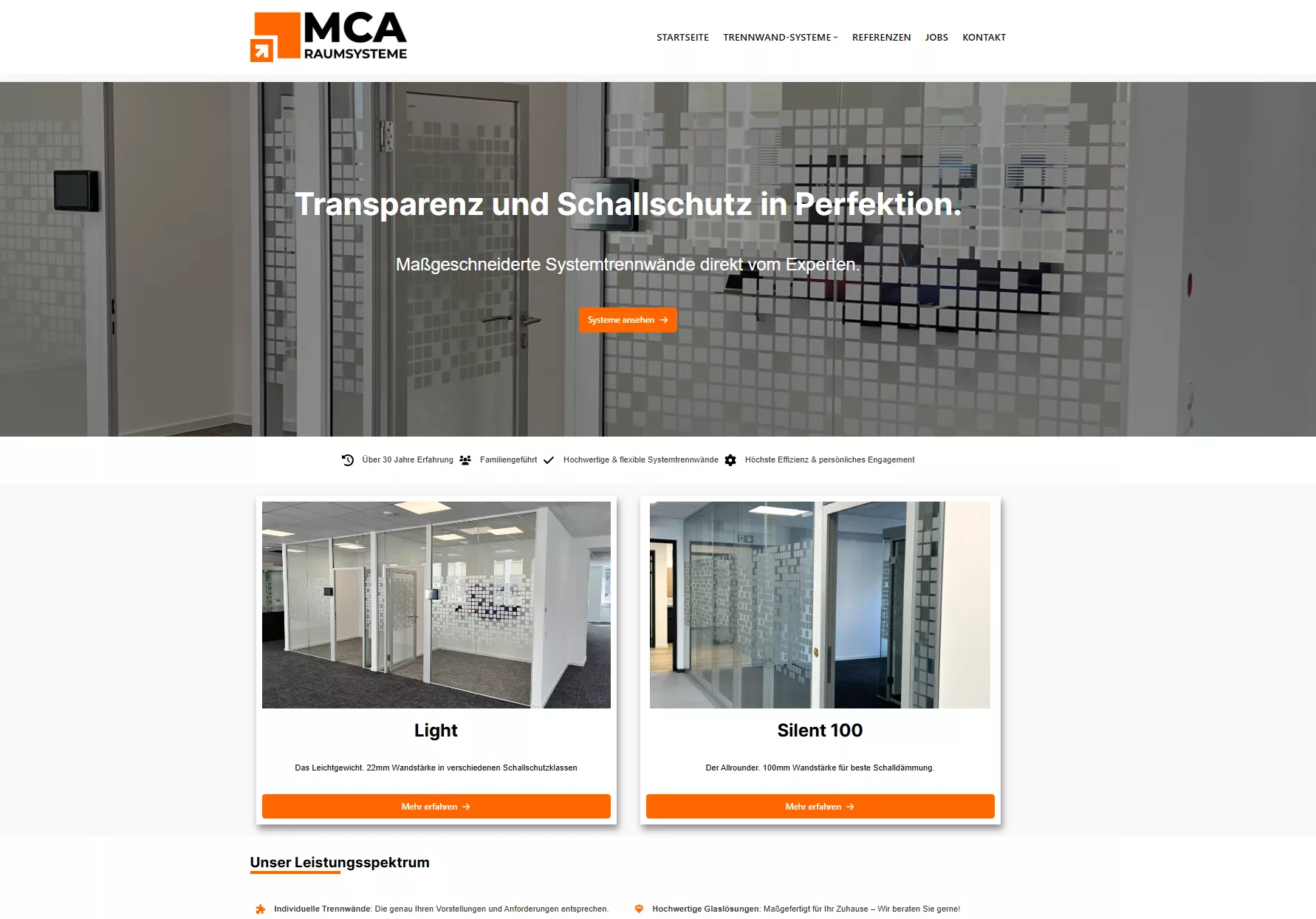 MCA Raumsysteme – Startseite